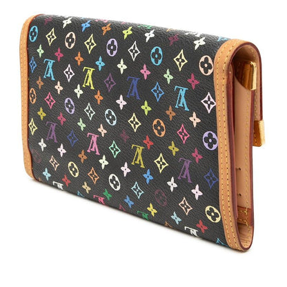 Louis Vuitton Monogram Multicolor Portefeuille International Wallet Black — view 2