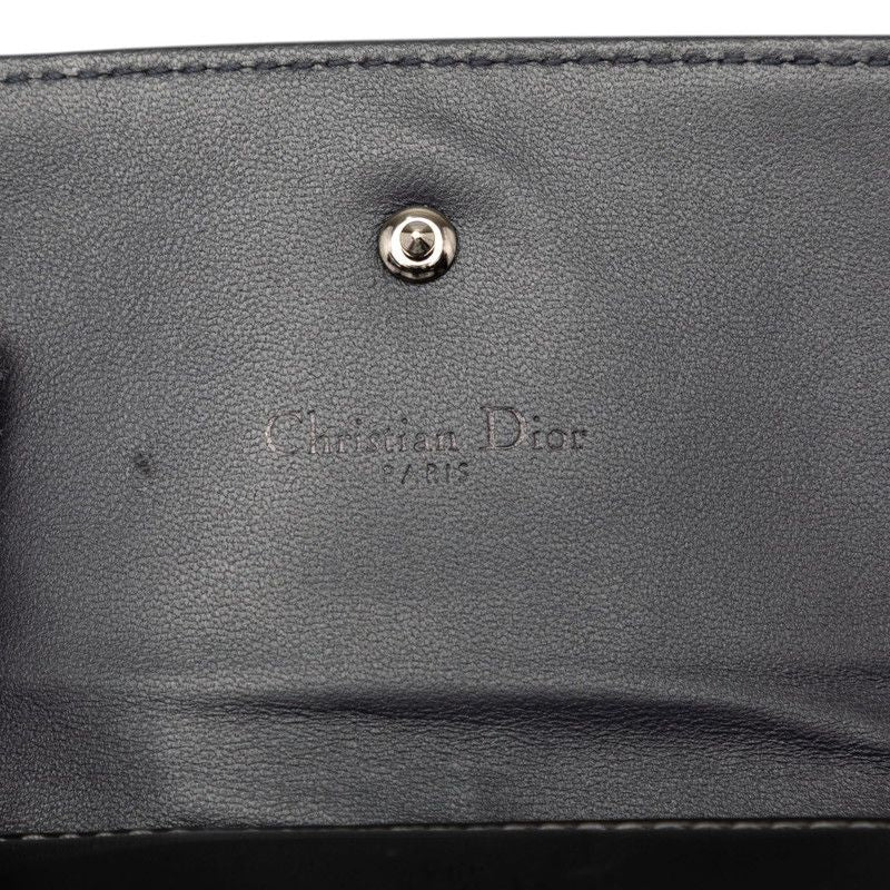 Diorama Trifold Wallet Black Patent Leather — view 5