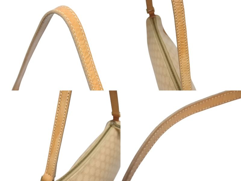 Celine Hobo Mini Handbag Pouch Macadam Pattern Beige — view 6