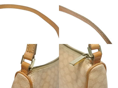Celine Hobo Mini Handbag Pouch Macadam Pattern Beige — view 7