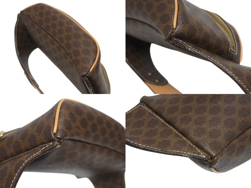 Celine Macadam Waist Bag Leather Brown Gold — view 8