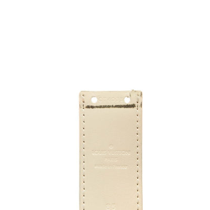 Louis Vuitton Damier Azur Ceinture Carre Belt 85 34 White Leather — view 5