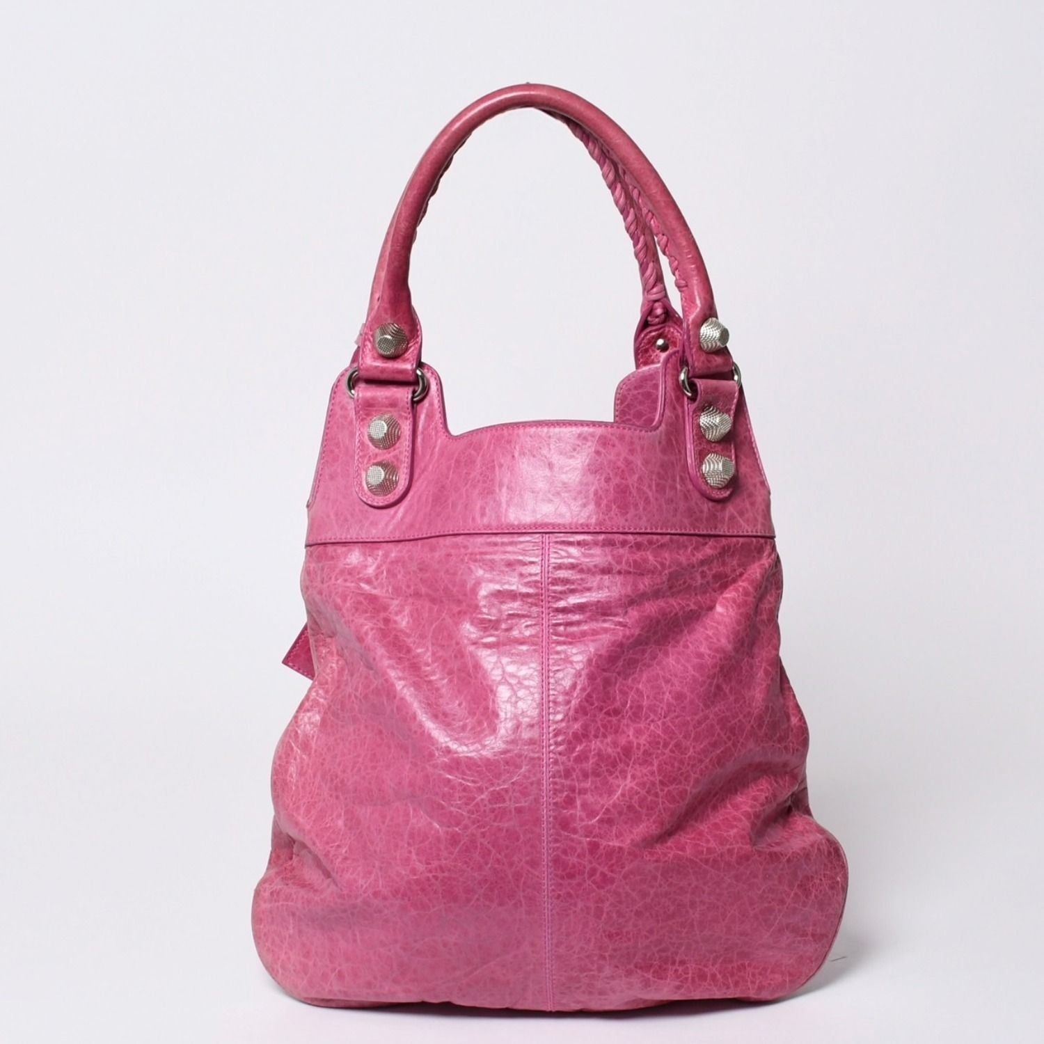 Balenciaga Giant Slim 2-Way Handbag Pink Leather Silver — view 2