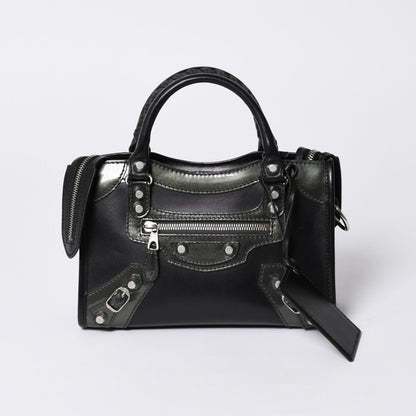 Balenciaga Giant Mini City 2-Way Shoulder Bag Black Silver — view 3