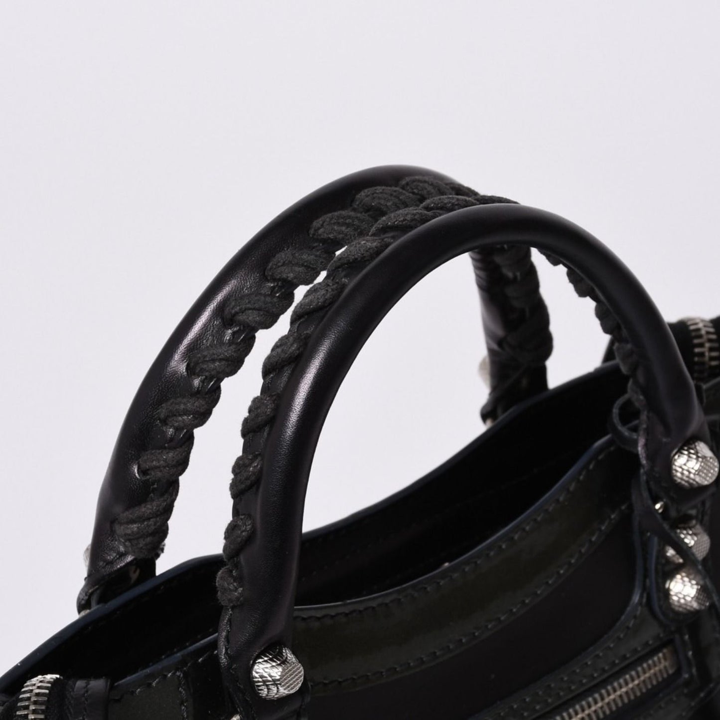 Balenciaga Giant Mini City 2-Way Shoulder Bag Black Silver — view 5