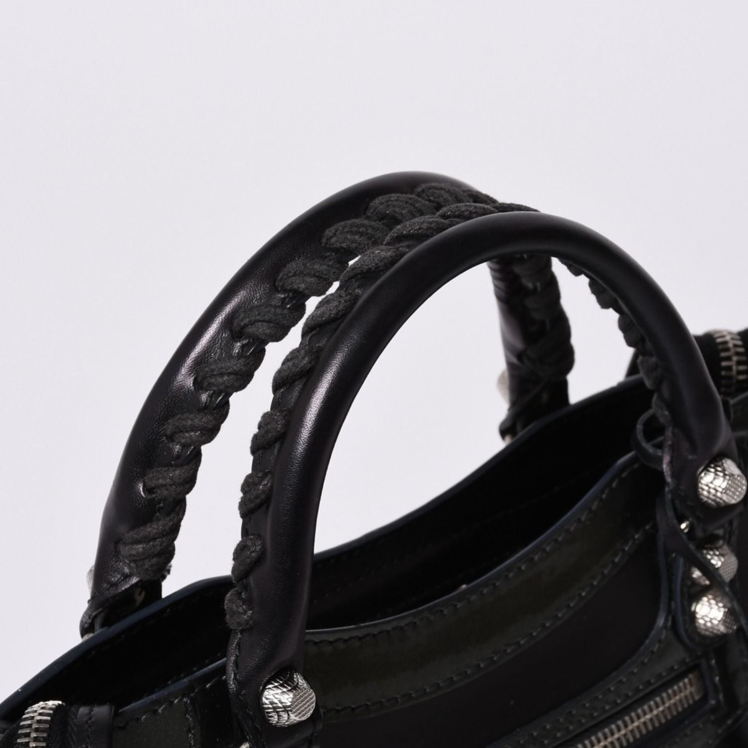 Balenciaga Giant Mini City 2-Way Shoulder Bag Black Silver — view 5