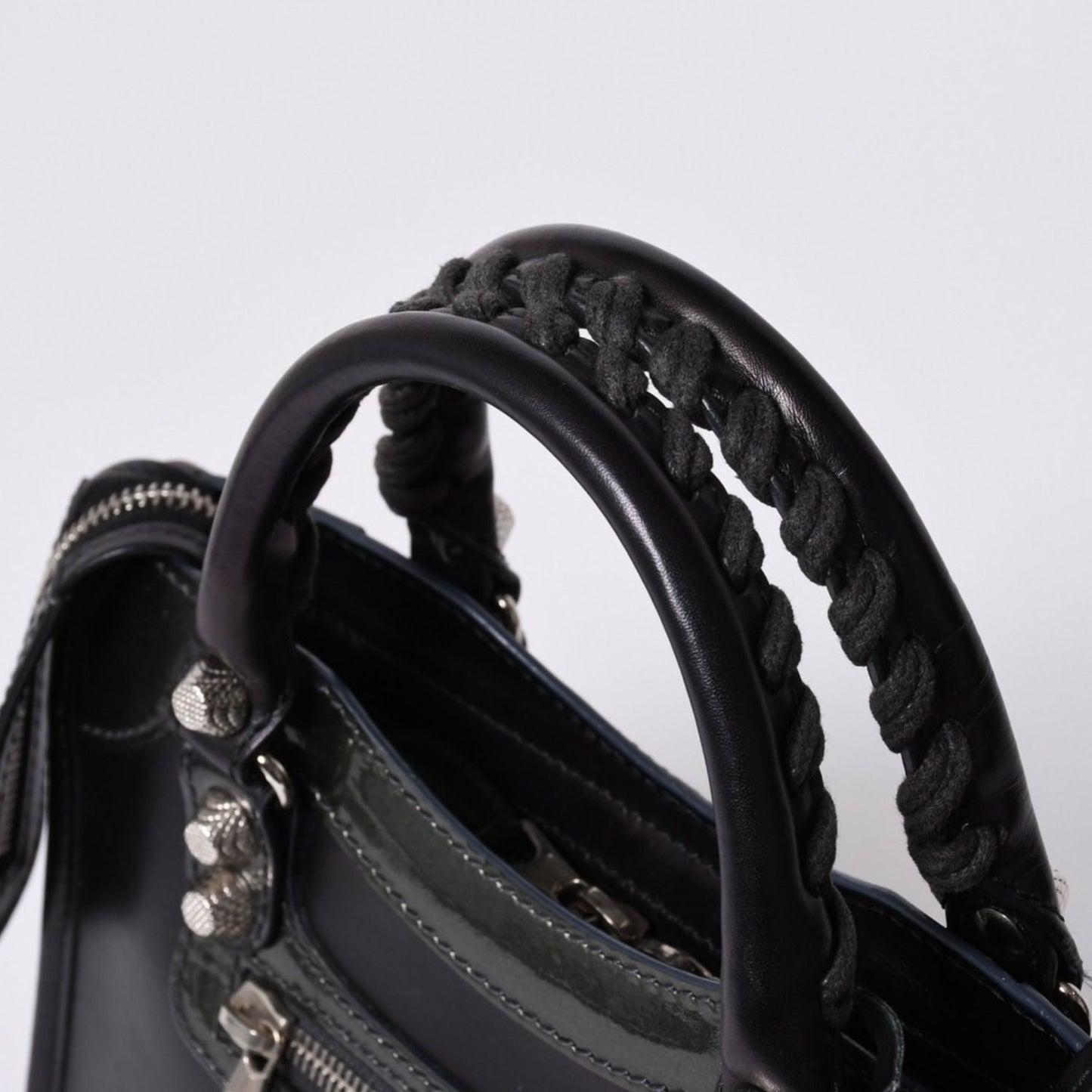 Balenciaga Giant Mini City 2-Way Shoulder Bag Black Silver — view 6