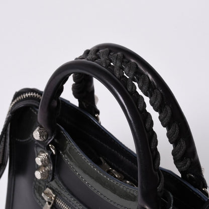 Balenciaga Giant Mini City 2-Way Shoulder Bag Black Silver — view 6