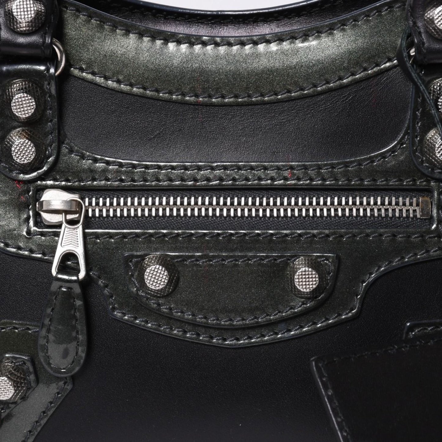 Balenciaga Giant Mini City 2-Way Shoulder Bag Black Silver — view 7
