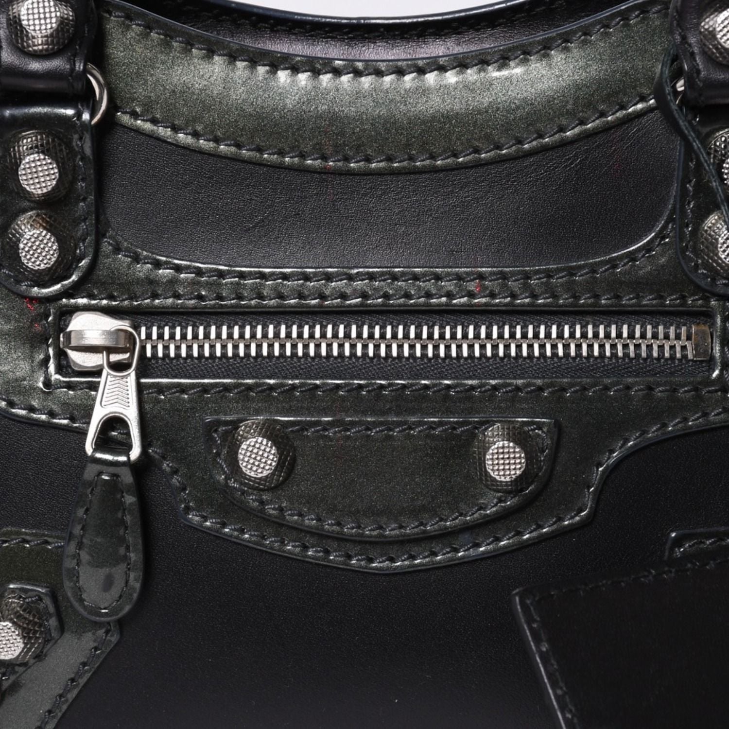 Balenciaga Giant Mini City 2-Way Shoulder Bag Black Silver — view 7