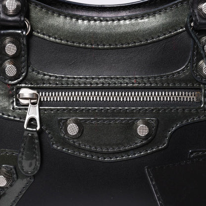 Balenciaga Giant Mini City 2-Way Shoulder Bag Black Silver — view 7