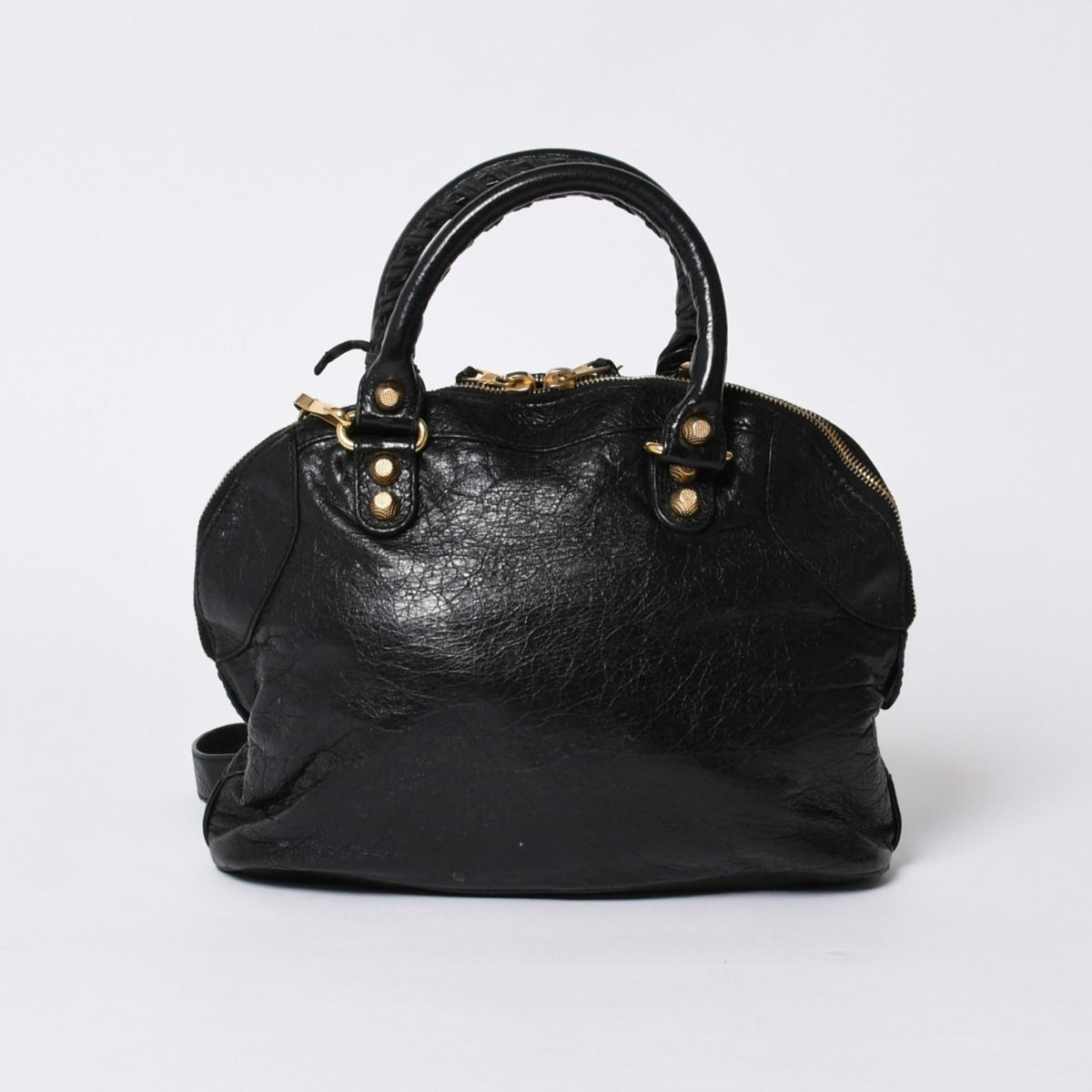 Balenciaga Classic Bowling Bag 2-Way Navy Gold — view 2