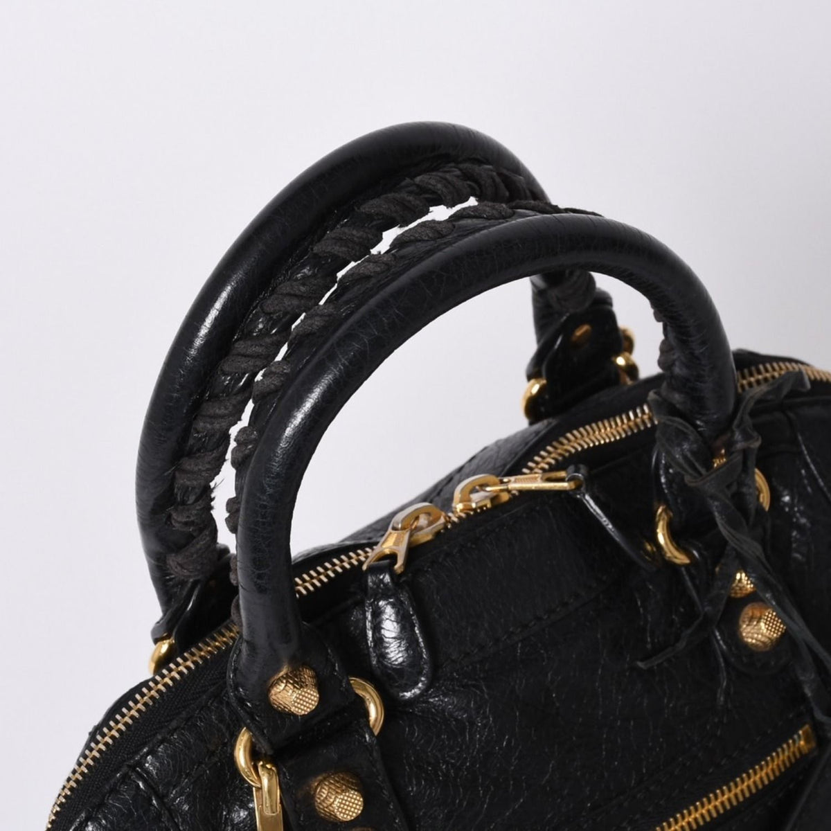 Balenciaga Classic Bowling Bag 2-Way Navy Gold — view 4