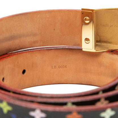 Louis Vuitton Monogram Multicolor Ceinture Carre Belt 90 36 Black Leather — view 5