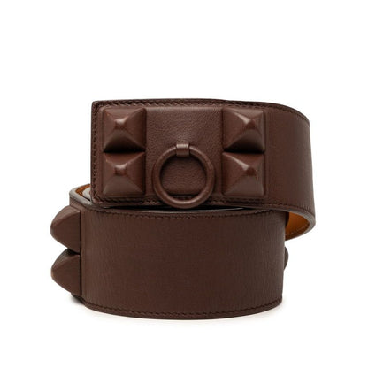Hermes Collier de Chien 80 Brown Leather 1- Belt
