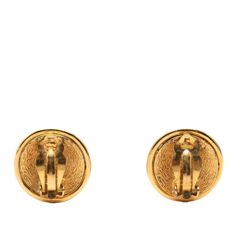 Chanel Vintage CC Logo Earrings Gold Plated — view 2