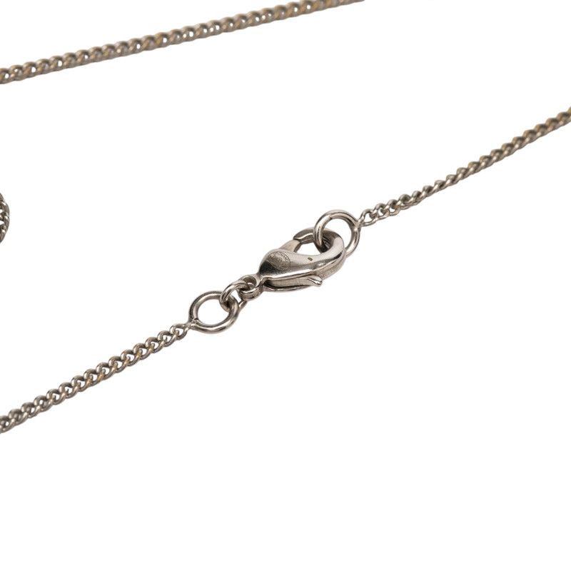 Chanel CC Logo Pendant Silver White Metal — view 3