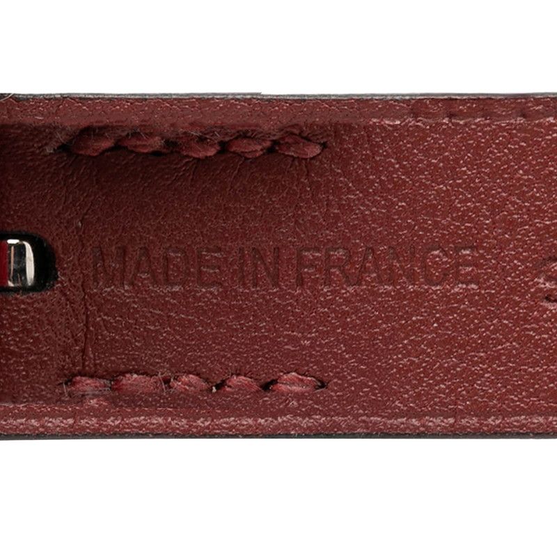 Hermes Nathan Reversible Bracelet Red Brown Leather — view 5