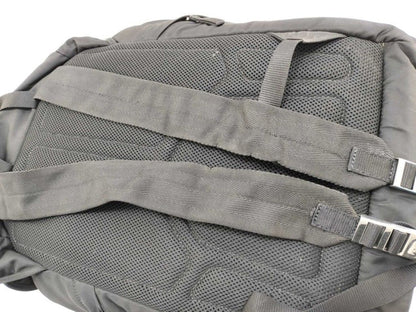 Prada Backpack Triangle Logo Black Nylon White Tag Silver — view 8