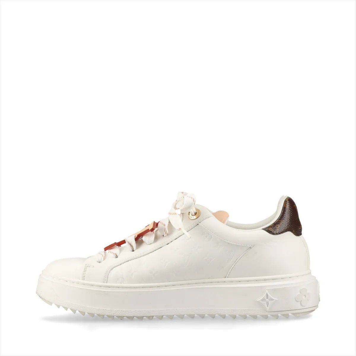 Louis Vuitton Time Out Line 36.5 Leather Sneakers Low Cut Shoes — view 5