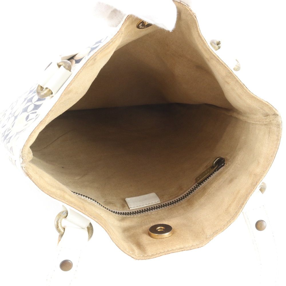 Celine Leather All Over Pattern Tote Shoulder Hand — view 7