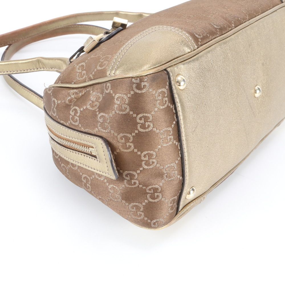 Gucci GG Nylon Princi Leather Shoulder Bag Tote Hand — view 4