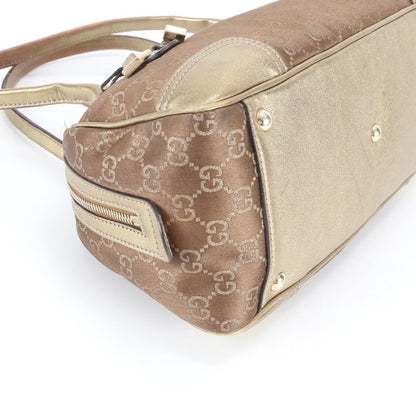 Gucci GG Nylon Princi Leather Shoulder Bag Tote Hand — view 4