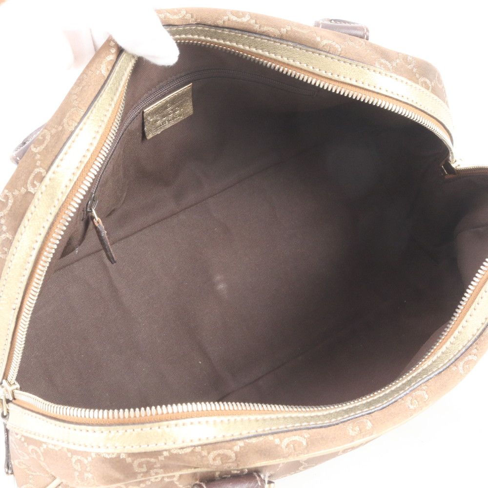 Gucci GG Nylon Princi Leather Shoulder Bag Tote Hand — view 7