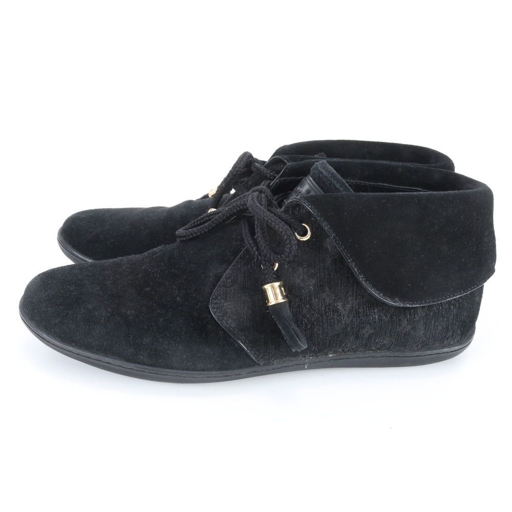 Louis Vuitton Monogram 36.5 Sneakers Lace Up Shoes Black — view 5