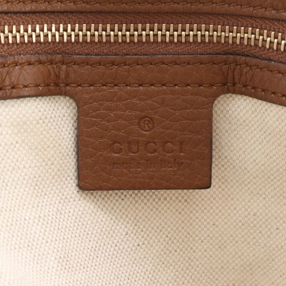 Gucci Bree Leather Tote Shoulder Hand Brown — view 8