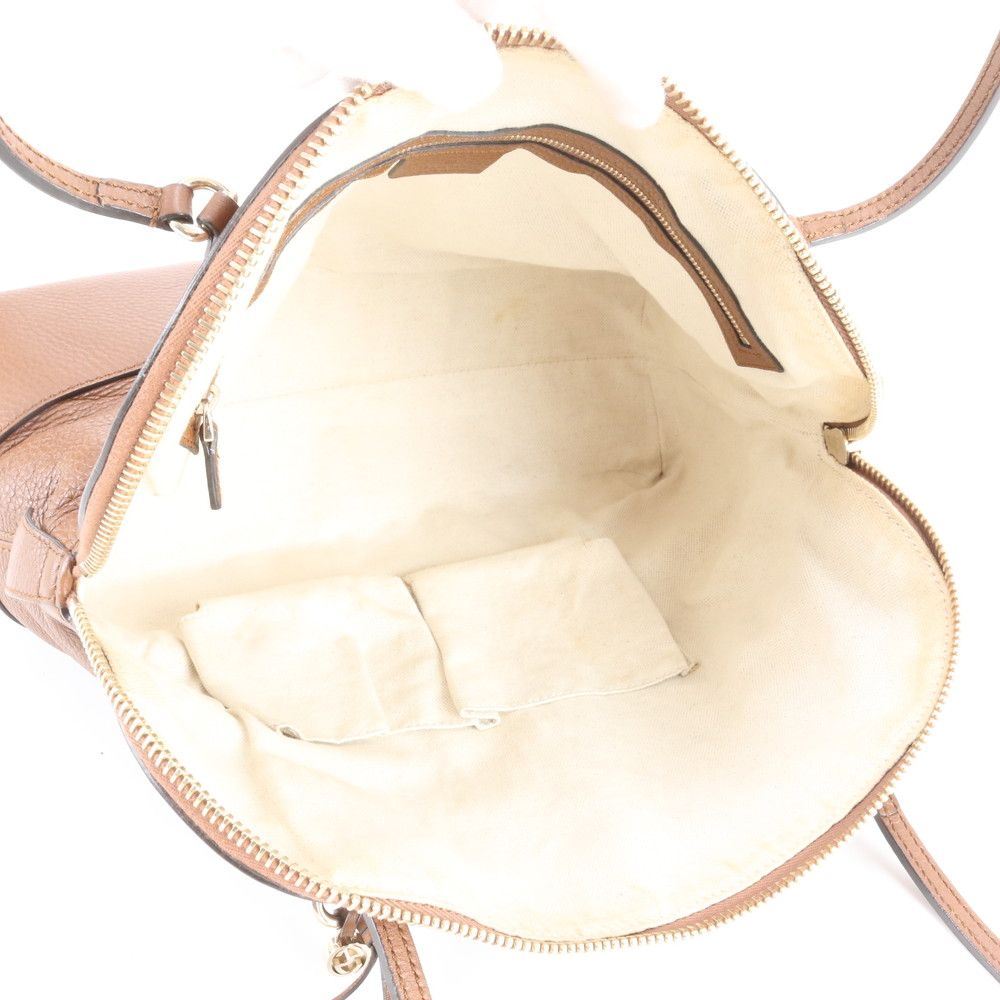 Gucci Bree Leather Tote Shoulder Hand Brown — view 7