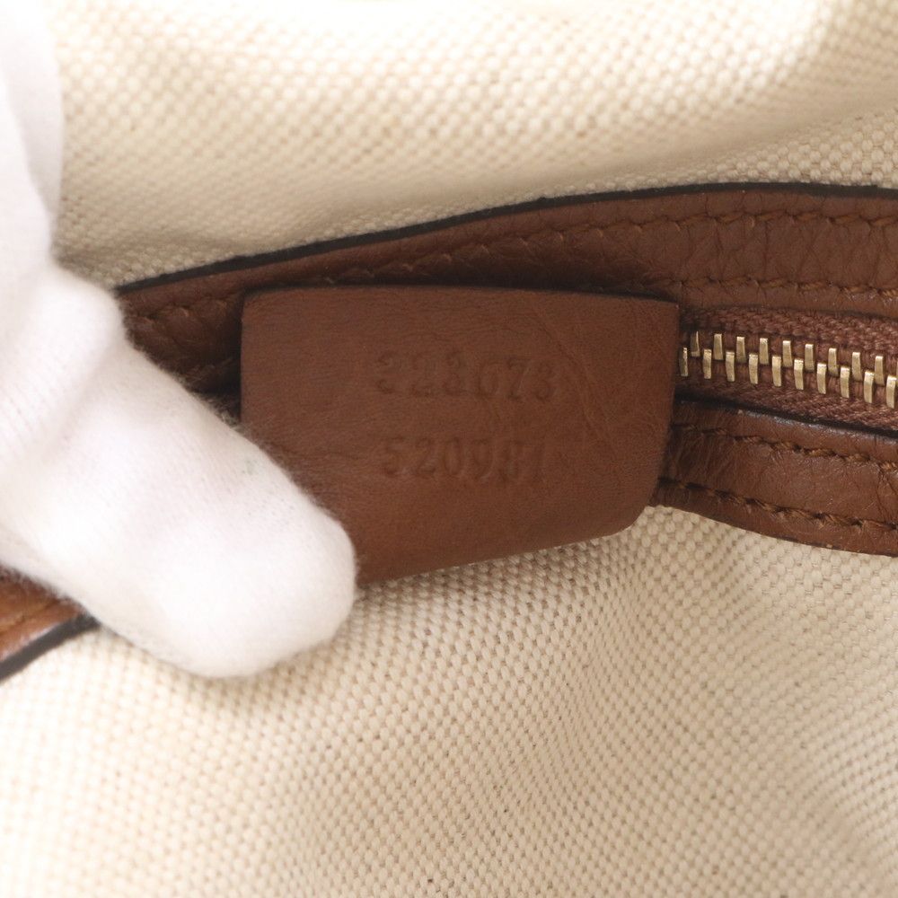 Gucci Bree Leather Tote Shoulder Hand Brown — view 9