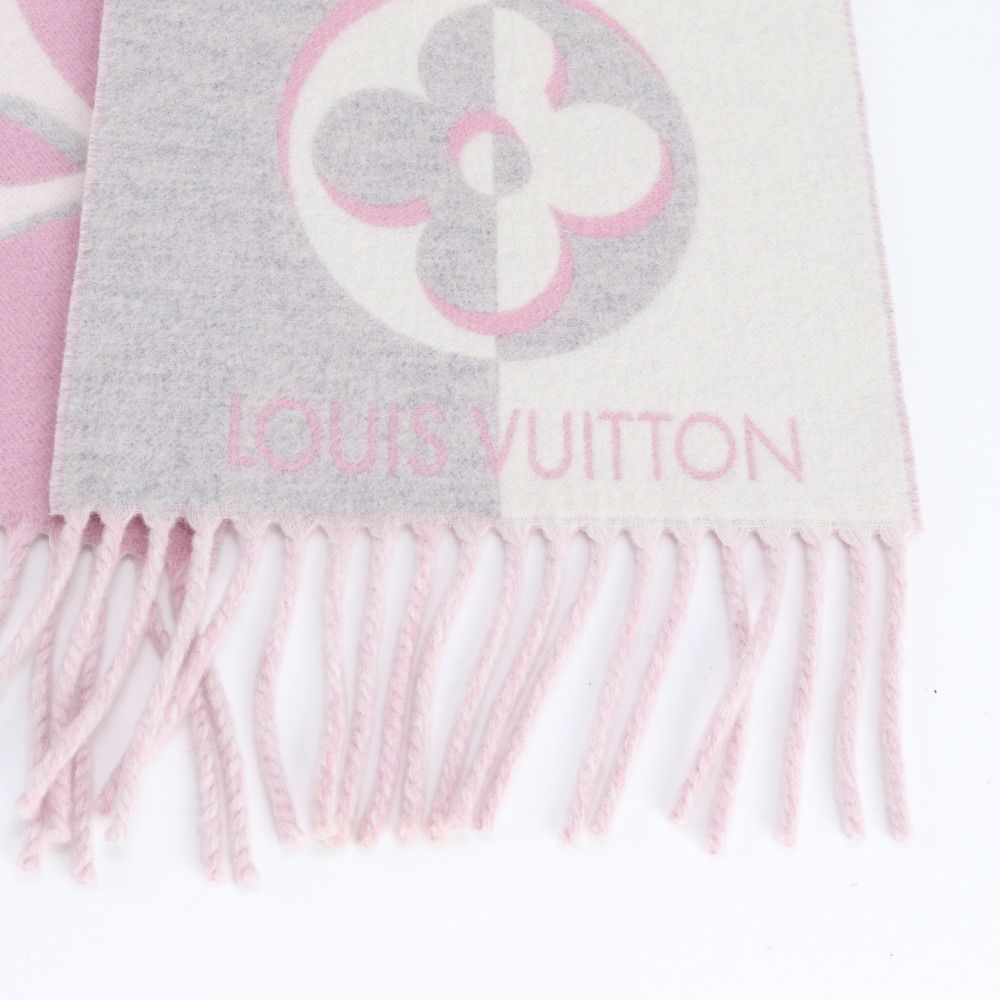 Louis Vuitton Tag Duo Infinity Scarf Cashmere Fringe Shawl — view 5