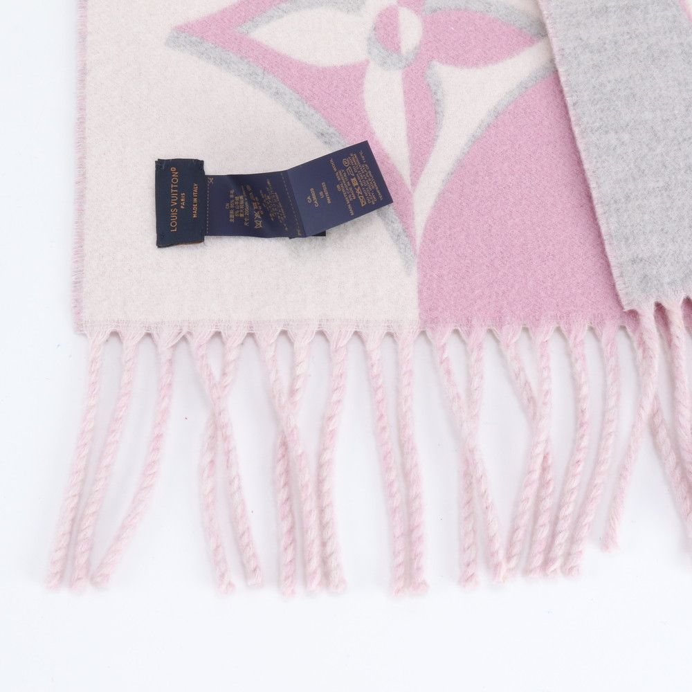 Louis Vuitton Tag Duo Infinity Scarf Cashmere Fringe Shawl — view 4
