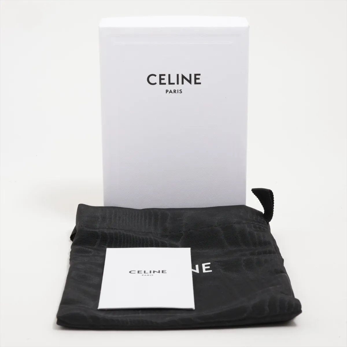 Celine Triomphe Small Flap Wallet Leather Trifold Compact — view 8