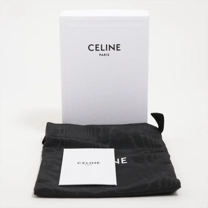 Celine Triomphe Small Flap Wallet Leather Trifold Compact — view 8