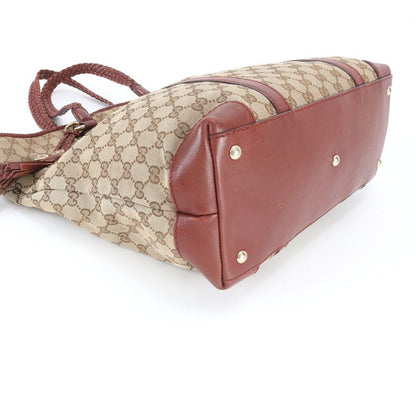 Gucci GG Canvas Marrakech Leather Tote Shoulder Hand — view 4