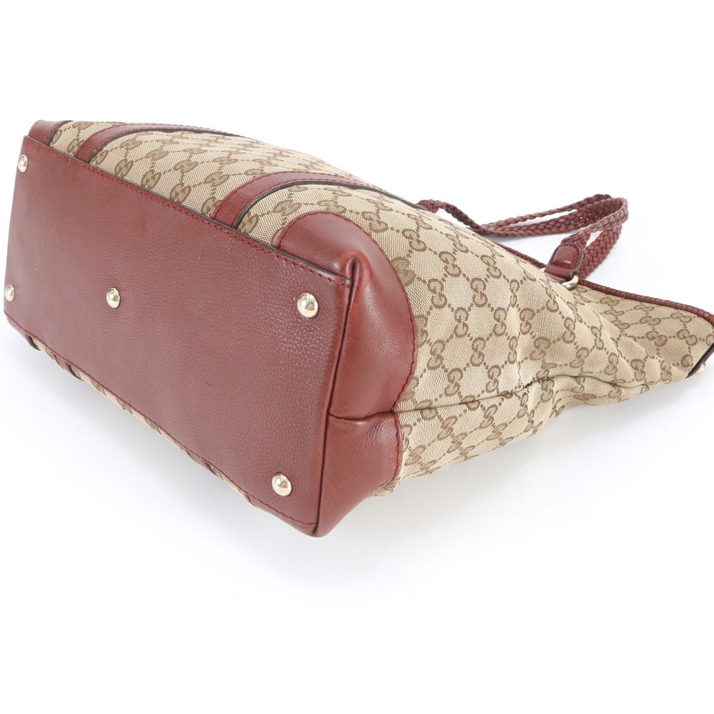Gucci GG Canvas Marrakech Leather Tote Shoulder Hand — view 5