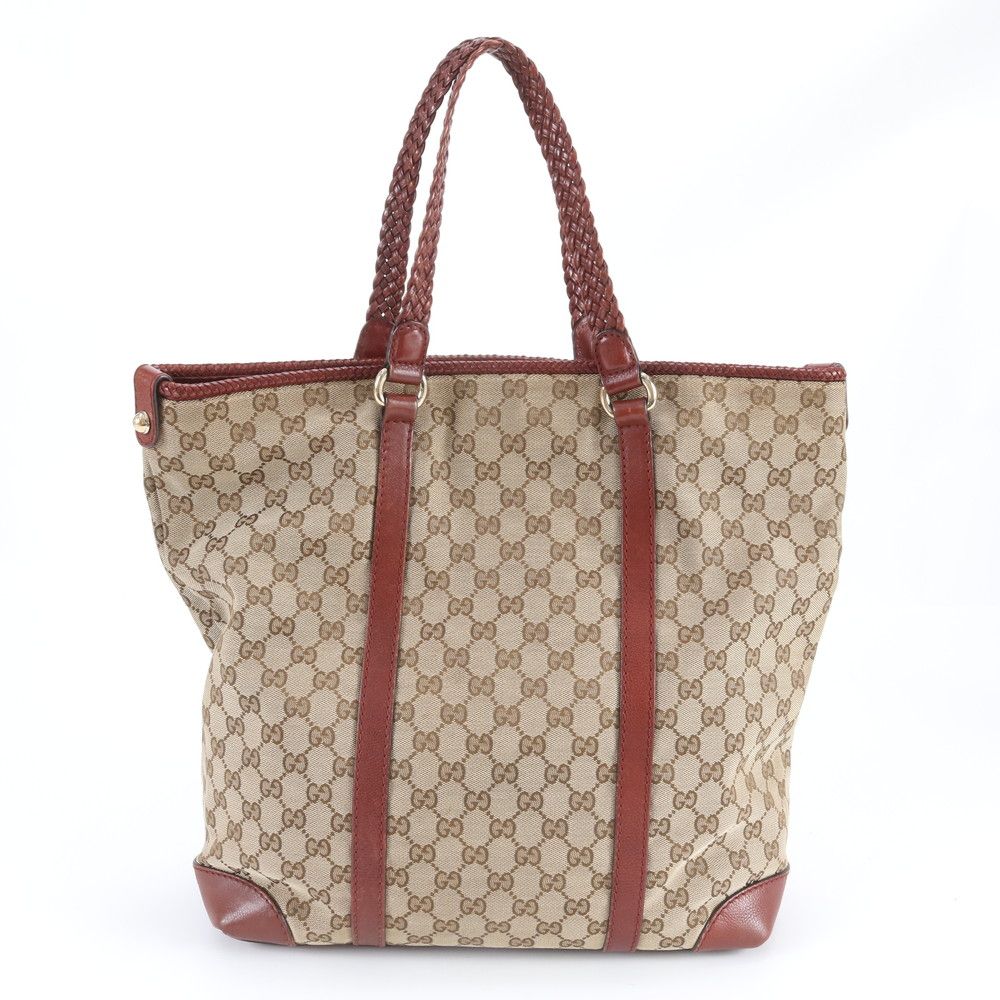 Gucci GG Canvas Marrakech Leather Tote Shoulder Hand — view 3