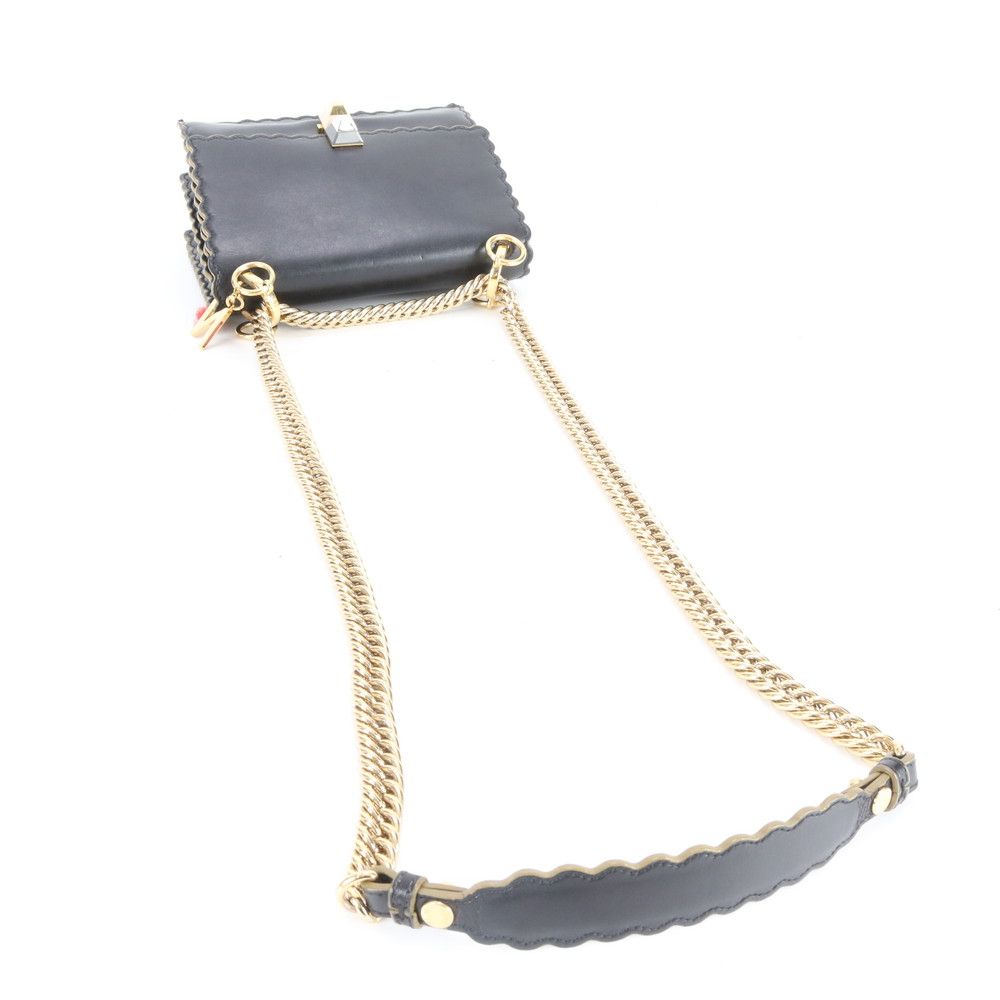 Fendi Canai Chain Leather 2-Way Shoulder Bag Crossbody Hand Tote — view 4