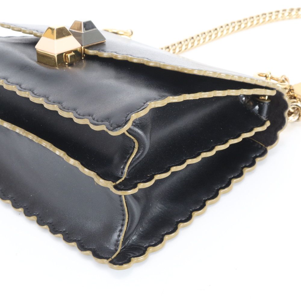 Fendi Canai Chain Leather 2-Way Shoulder Bag Crossbody Hand Tote — view 5