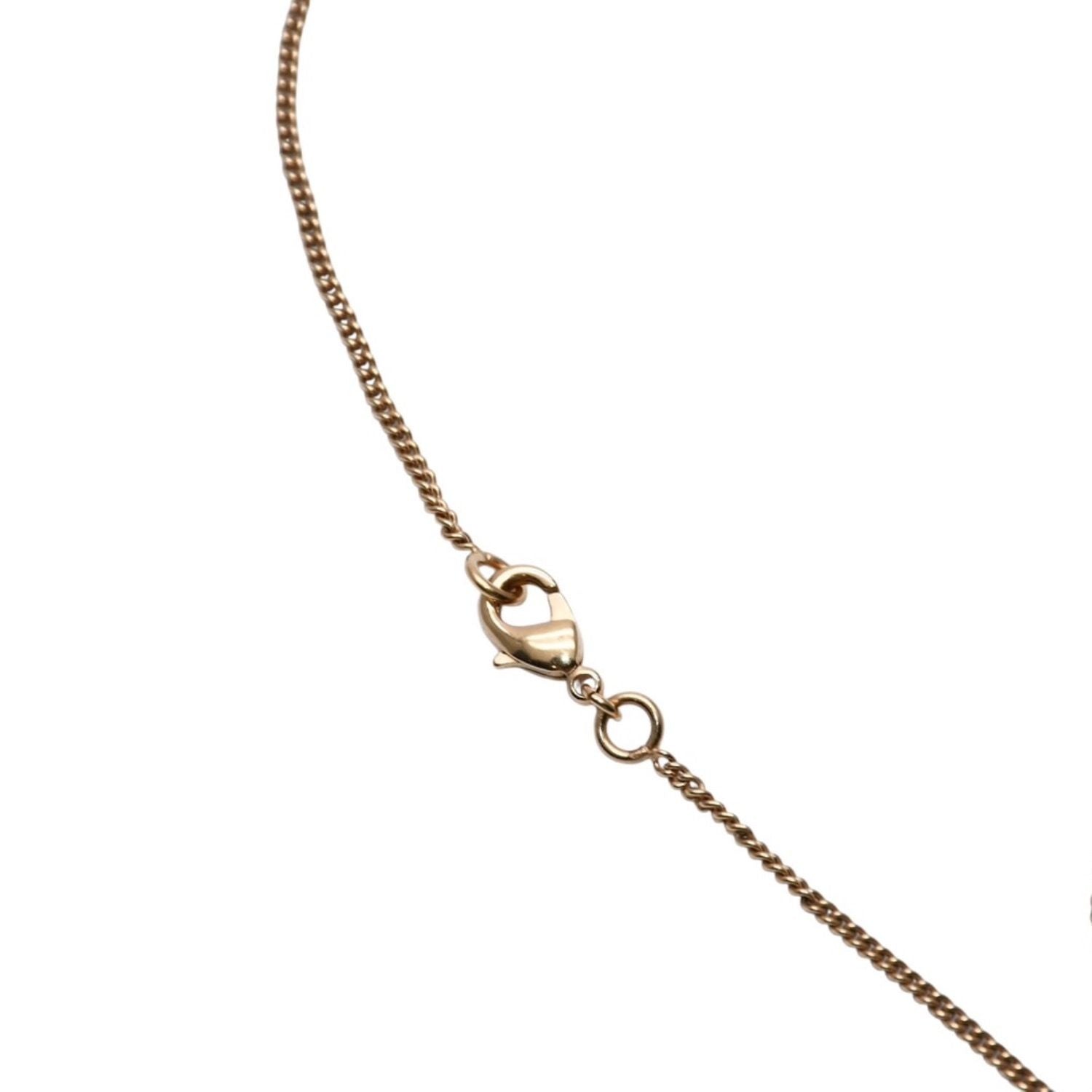 Chanel Necklace CC Logo Orange Double Face Gold — view 7