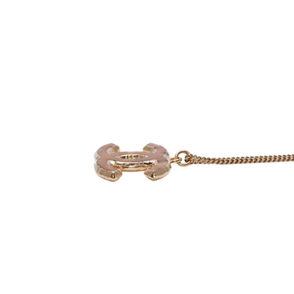 Chanel Necklace CC Logo Orange Double Face Gold — view 4