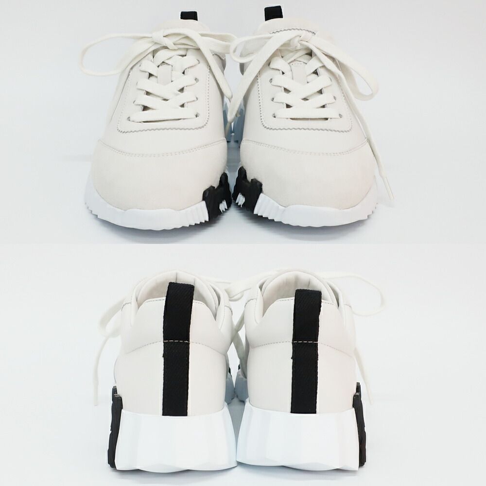 Hermes Ten Sneakers Bouncing 38.5 Calf Logo Shoes — view 4