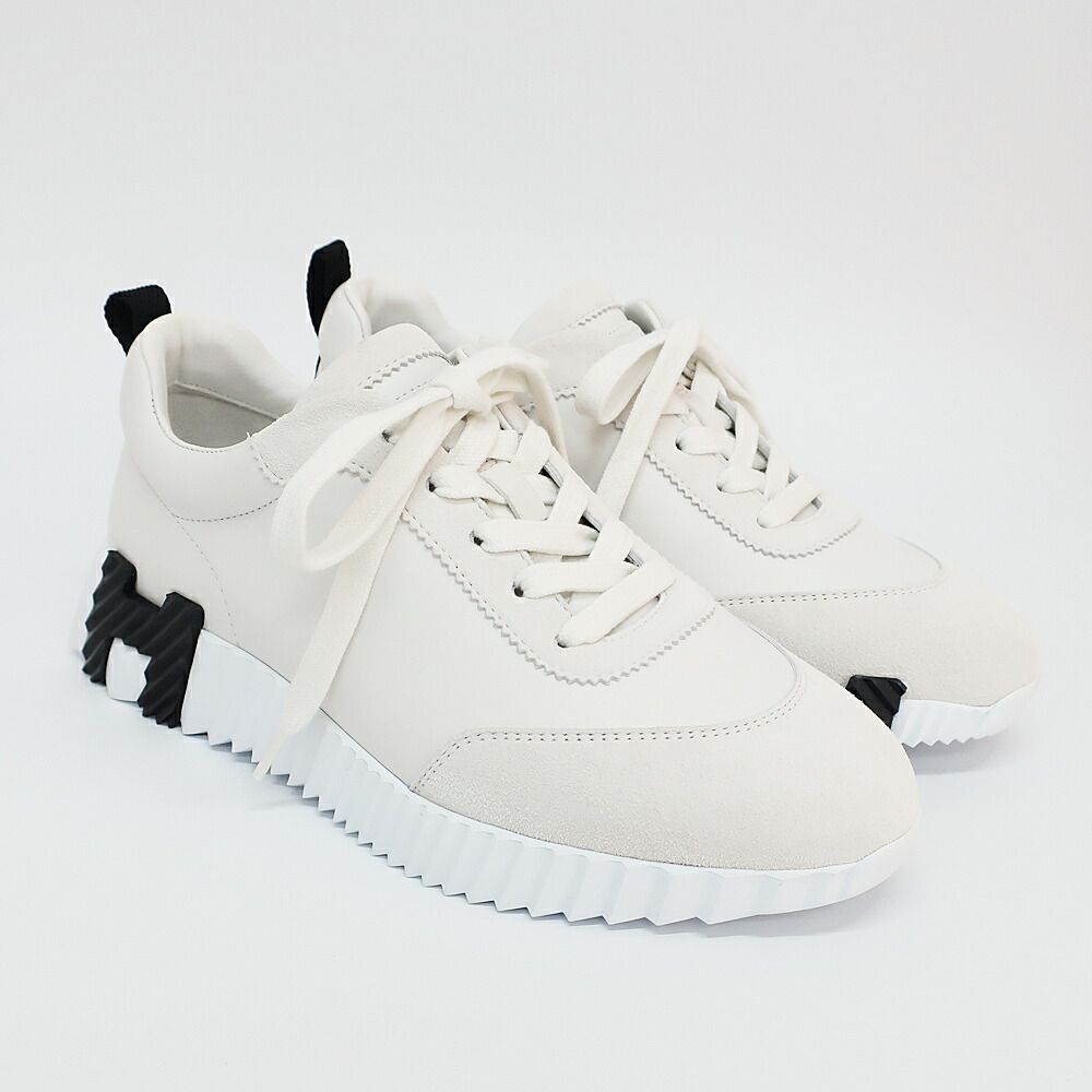 Hermes Ten Sneakers Bouncing 38.5 Calf Logo Shoes — view 9