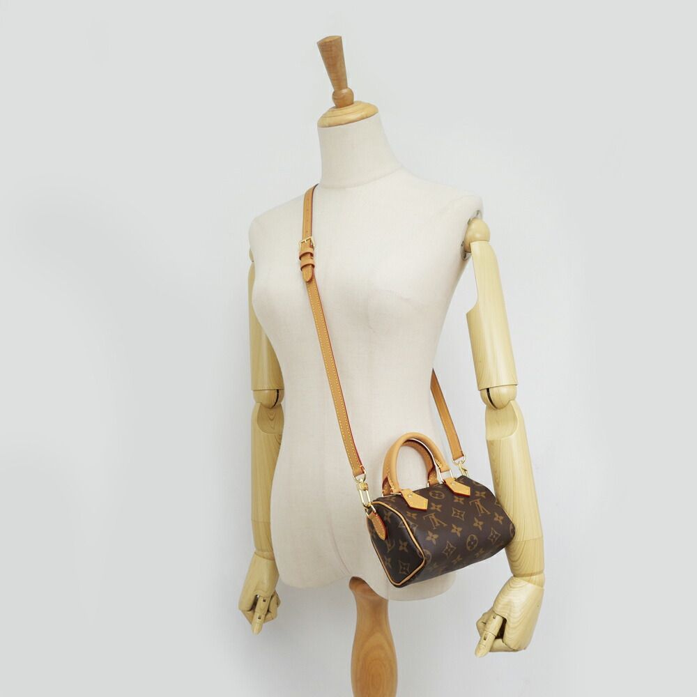 Louis Vuitton Monogram Nano Speedy Shoulder Hand 2-Way Brown — view 9