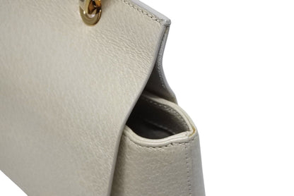Gucci Bamboo Handbag Wood Handle Ivory Leather Suede Gold — view 4