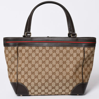 Gucci Tote Bag GG Canvas Sherry Line Brown Beige Gold — view 2
