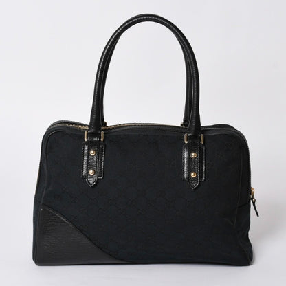 Gucci Sherry Line Horsebit Tote Bag Leather GG Canvas — view 2
