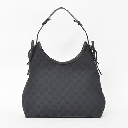 Gucci Hobo Handbag GG Canvas Leather Black Gold — view 3